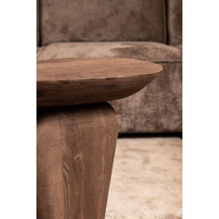 Bijzettafel Harshad Mangohout Bruin 35x55 cm-Bijzettafels-PTMD