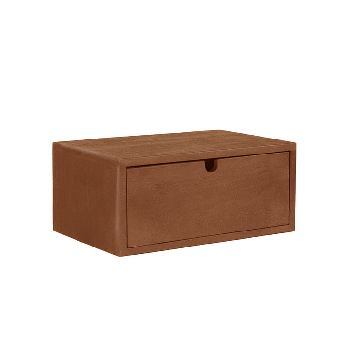 Bijzettafel Hover Nature Smooth Mangohout 45 cm 45x30x20 cm-Wandplanken-LABEL51
