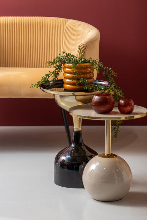 Bijzettafel Ivy - Zwart - Ã˜41cm-Bijzettafels-Leitmotiv
