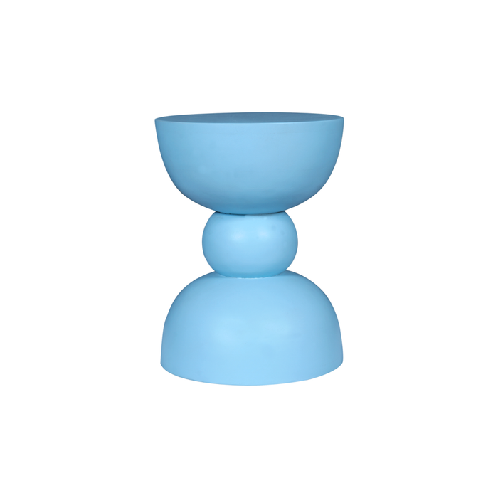 Bijzettafel Jon Blauw Mangohout 30 cm-Bijzettafels-Starfurn