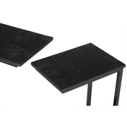 Bijzettafel Jordy Norris Mangohout Zwart 27x40 cm-Bijzettafels-Livingfurn