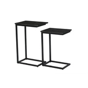 Bijzettafel Jordy Norris Mangohout Zwart 27x40 cm-Bijzettafels-Livingfurn