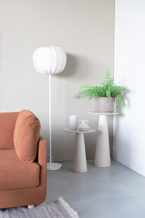 Bijzettafel Joya Low Ceramics Beige Ø40x52 cm-Bijzettafels-Creating Home