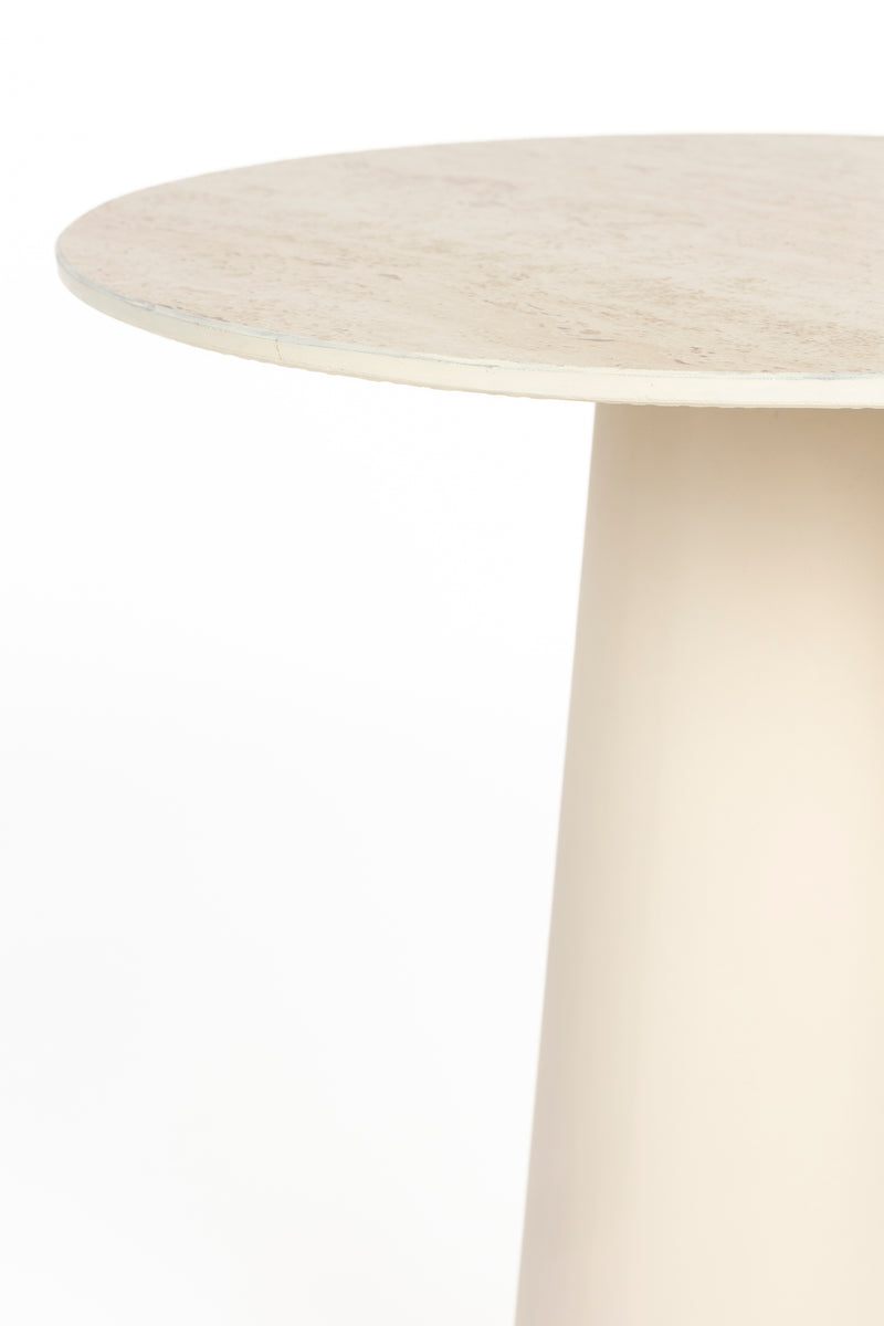 Bijzettafel Joya Low Ceramics Beige Ø40x52 cm-Bijzettafels-Creating Home