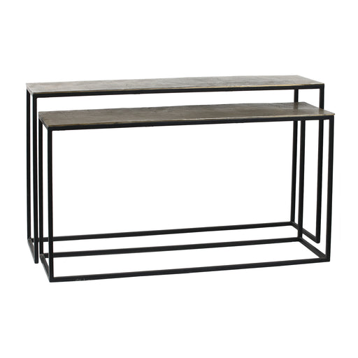 Bijzettafel Kae Zwart 41x149 cm-Bijzettafels-PTMD