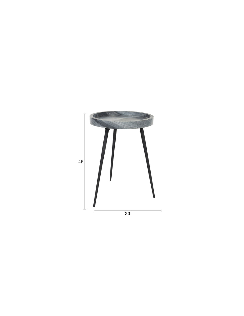 Bijzettafel Karrara Marble Grijs 33x33 cm-Bijzettafels-Creating Home