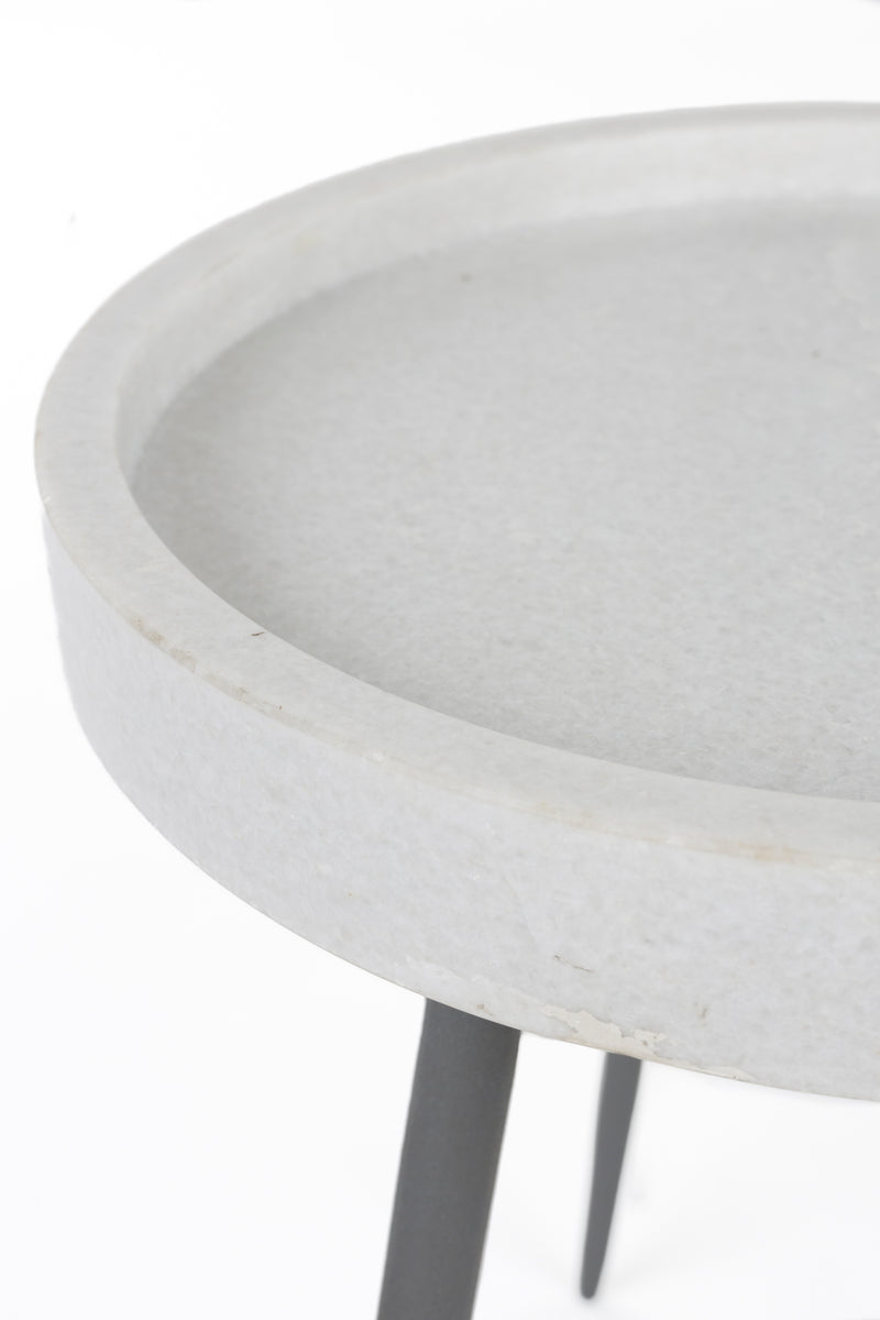 Bijzettafel Karrara Marble Wit 33x33 cm-Bijzettafels-Creating Home