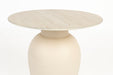 Bijzettafel Karula Low Ceramics Beige Ø50x42 cm-Bijzettafels-Creating Home