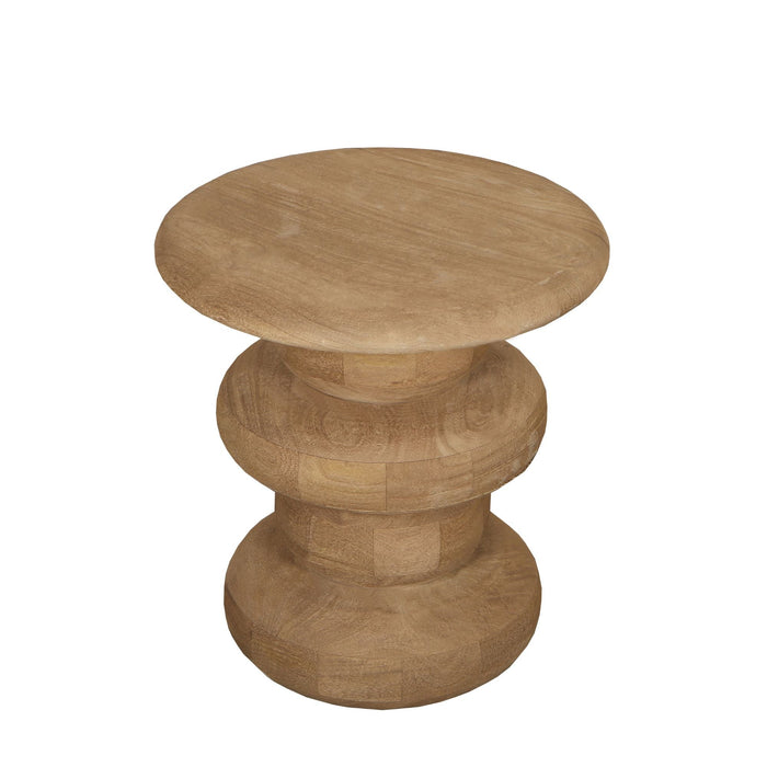 Bijzettafel Keven Mangohout Beige-Bijzettafels-PTMD