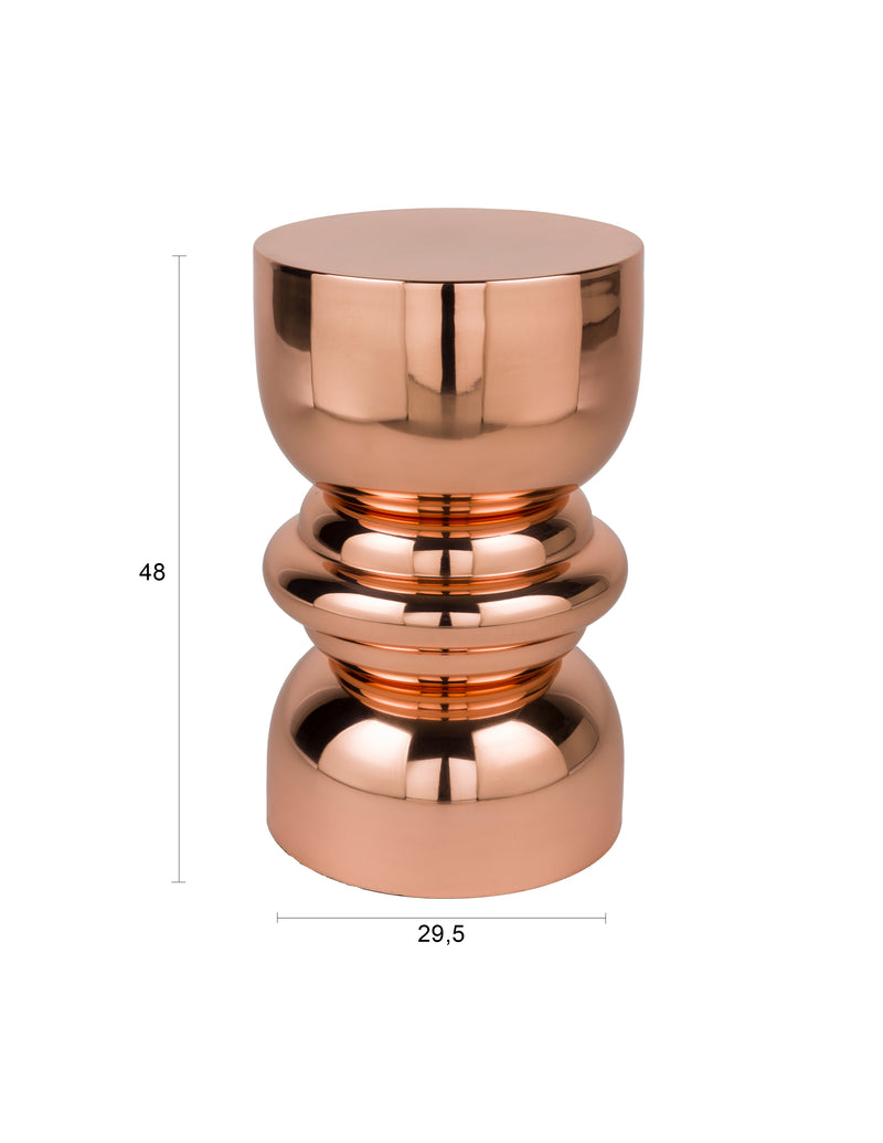 Bijzettafel Kinga Copper Metaal Bronze Ø29.5x48 cm-Bijzettafels-Creating Home