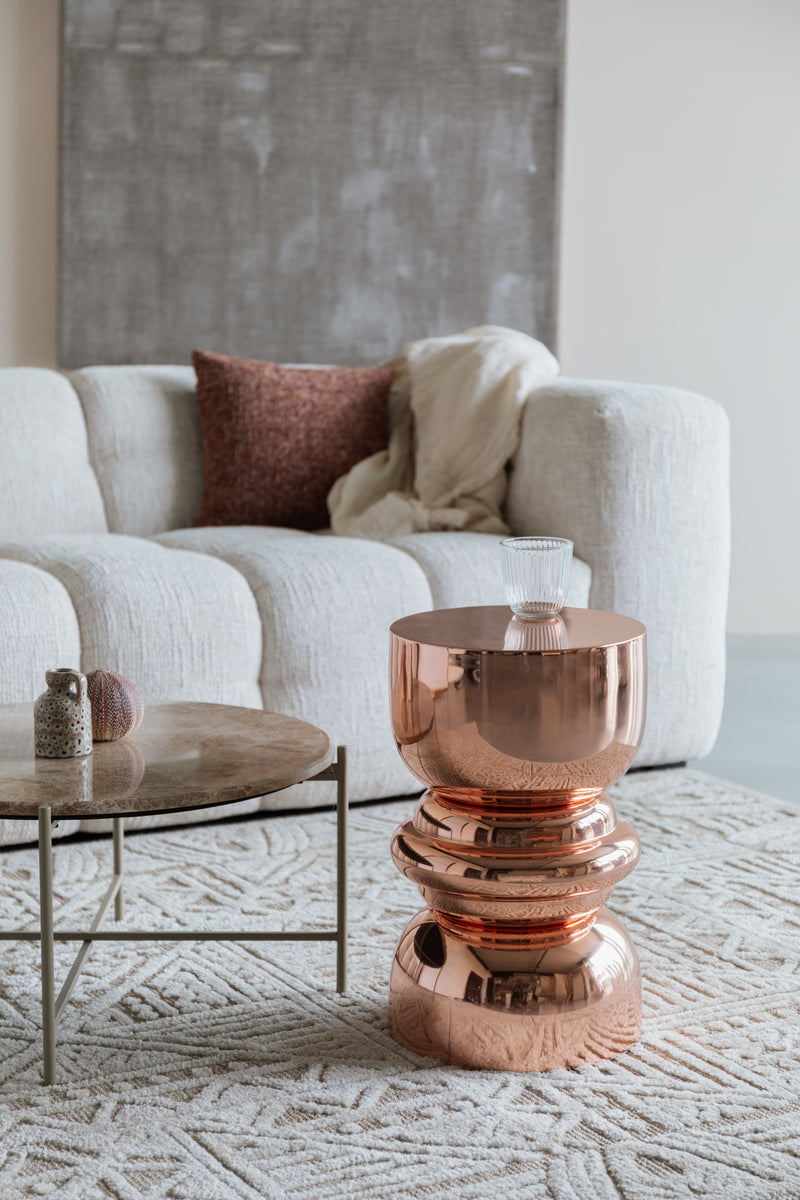 Bijzettafel Kinga Copper Metaal Bronze Ø29.5x48 cm-Bijzettafels-Creating Home