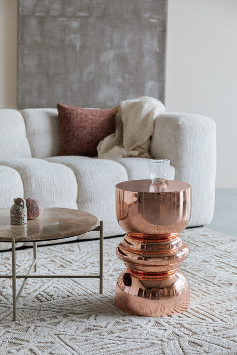 Bijzettafel Kinga Copper Metaal Bronze Ø29.5x48 cm-Bijzettafels-Creating Home