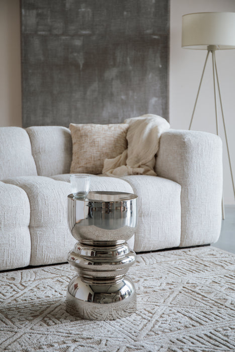 Bijzettafel Kinga Metaal Zilver 29.5x29.5 cm-Bijzettafels-Creating Home