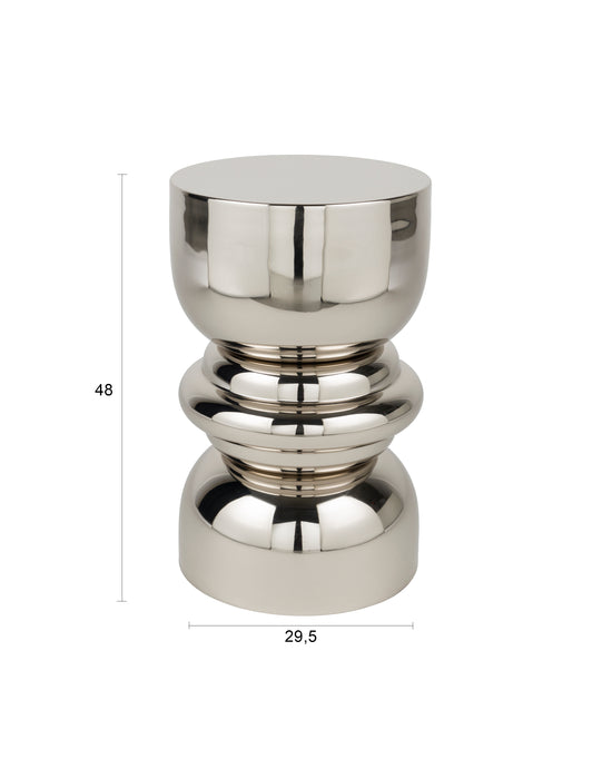 Bijzettafel Kinga Metaal Zilver 29.5x29.5 cm-Bijzettafels-Creating Home