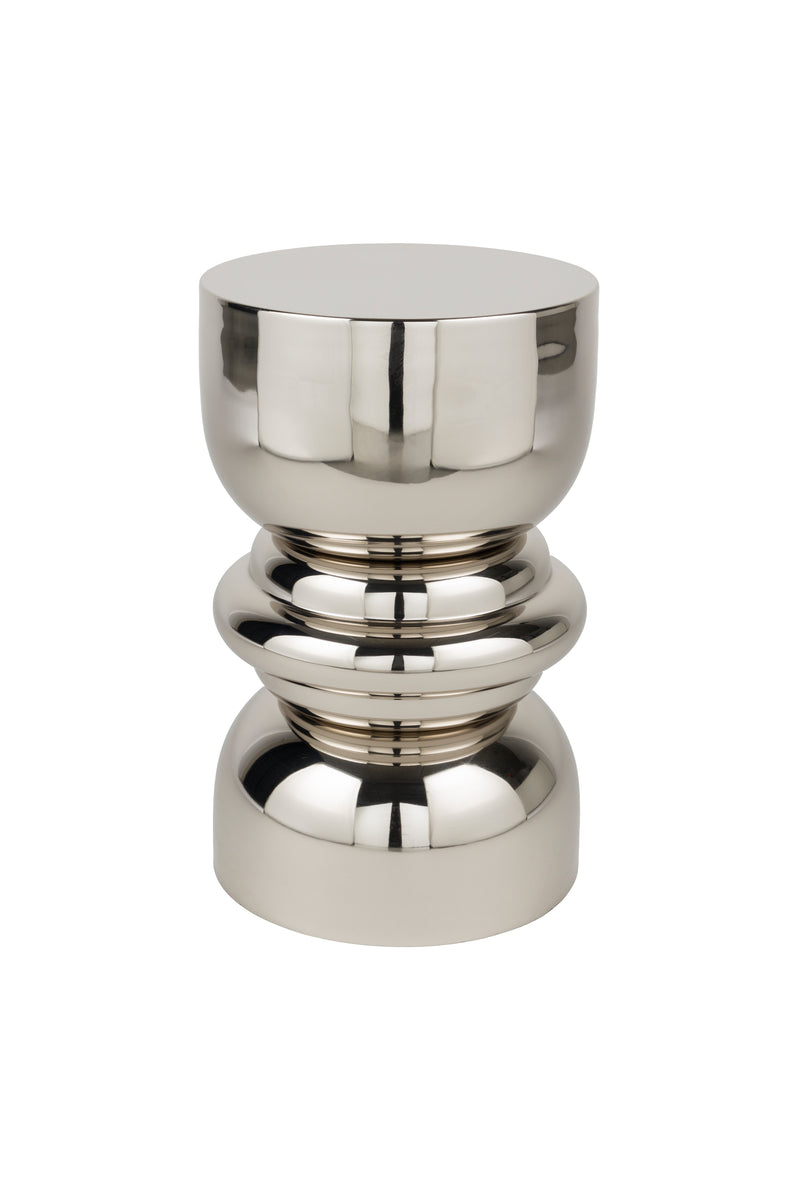 Bijzettafel Kinga Metaal Zilver 29.5x29.5 cm-Bijzettafels-Creating Home