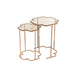 Bijzettafel Koper Glas 46 cm-Bijzettafels-J-Line