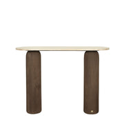 Bijzettafel Liora Mangohout Bruin 33x106 cm-Bijzettafels-PTMD