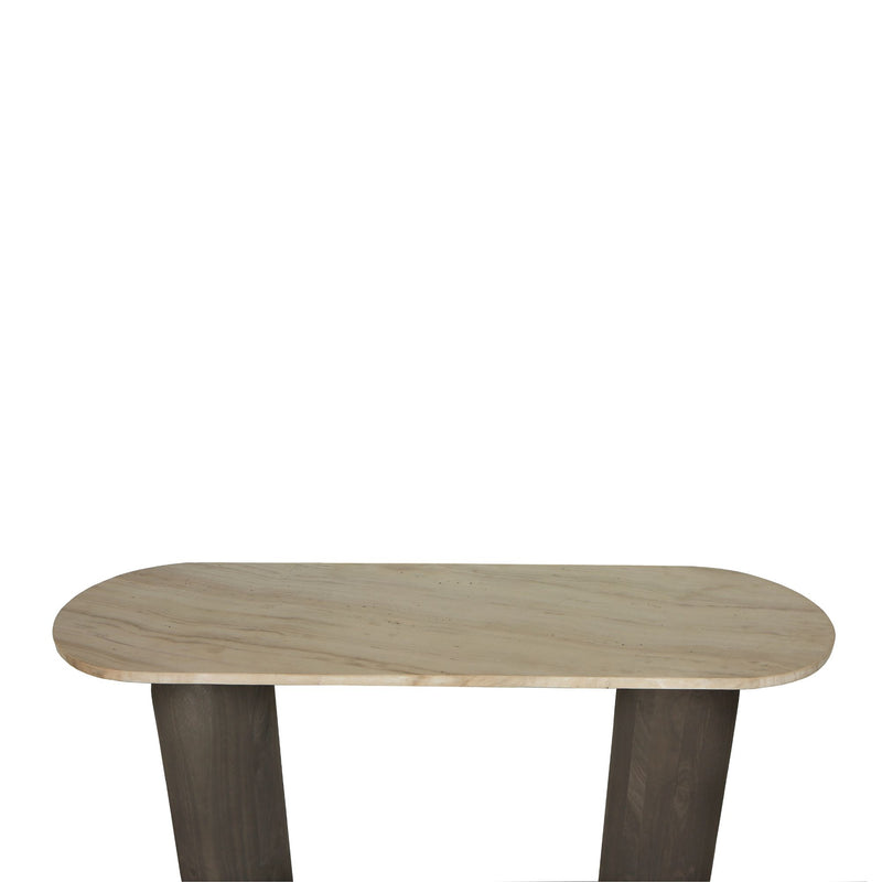 Bijzettafel Liora Mangohout Bruin 33x106 cm-Bijzettafels-PTMD