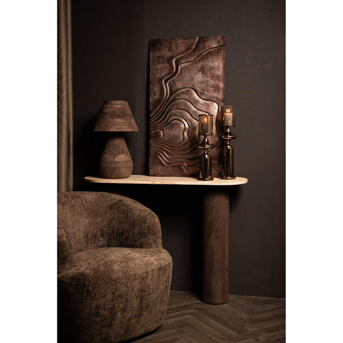 Bijzettafel Liora Mangohout Bruin 33x106 cm-PTMD