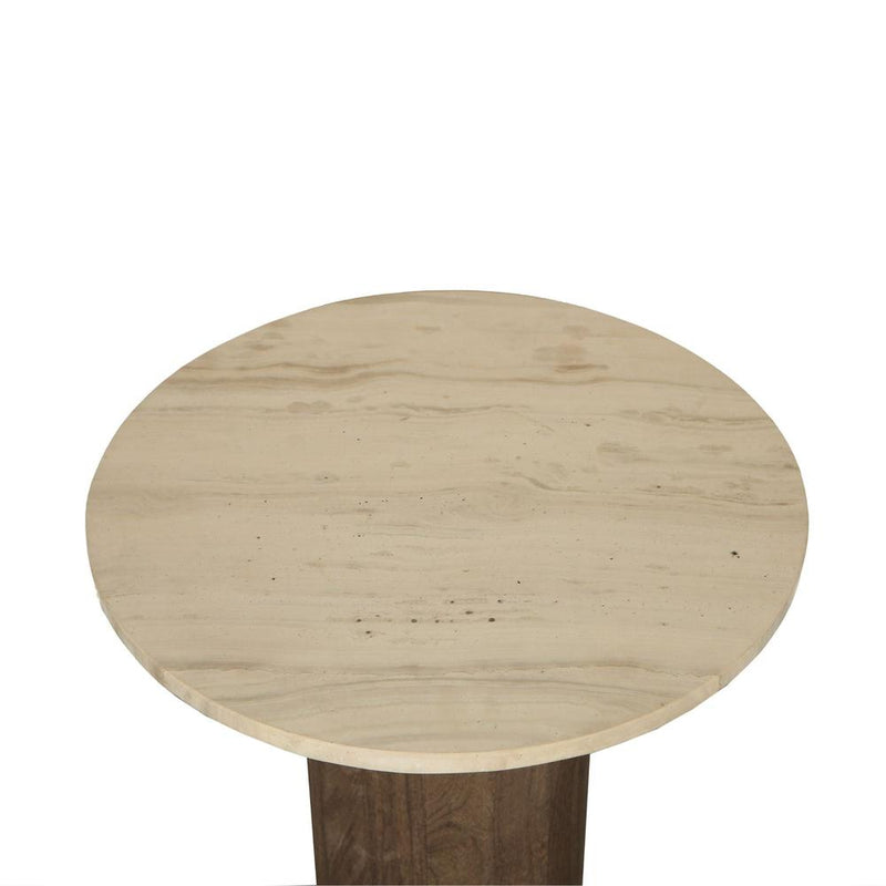 Bijzettafel Liora Mangohout Bruin 45 cm-Bijzettafels-PTMD