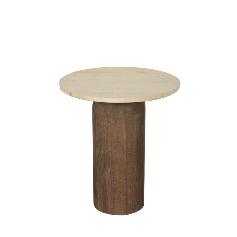 Bijzettafel Liora Mangohout Bruin 45 cm-Bijzettafels-PTMD