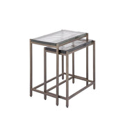 Bijzettafel Lucinde Geel 28x43 cm-Bijzettafels-PTMD