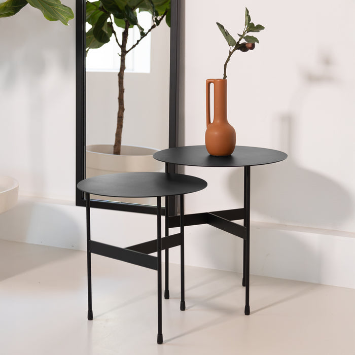 Bijzettafel MIRA LOW Staal Zwart 40x40x45cm Spinder Design-Bijzettafels-Spinder