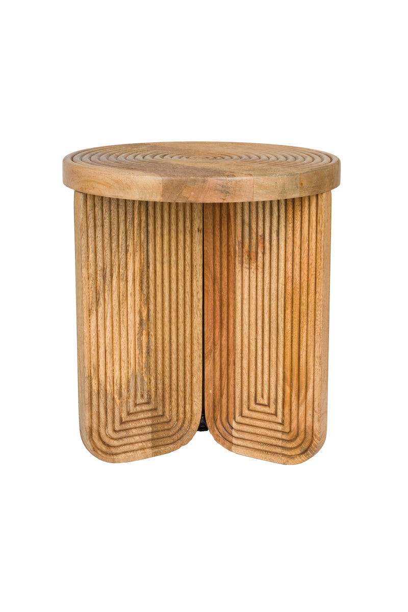 Bijzettafel Maeze Mango hout Bruin Ø40x45 cm-Bijzettafels-Creating Home