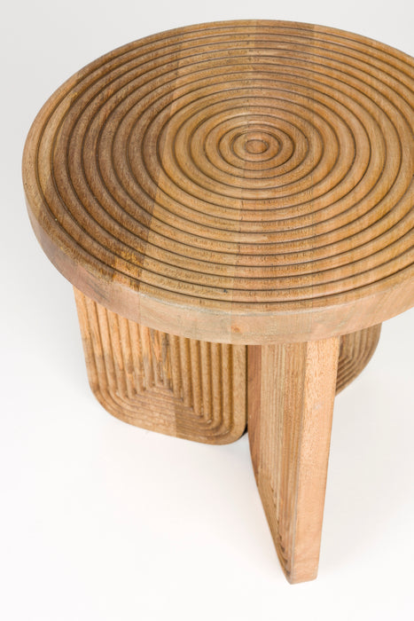 Bijzettafel Maeze Mango hout Bruin Ø40x45 cm-Bijzettafels-Creating Home