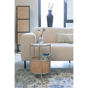 Bijzettafel Makoto MDF Beige Ø30x50 cm-Bijzettafels-Creating Home