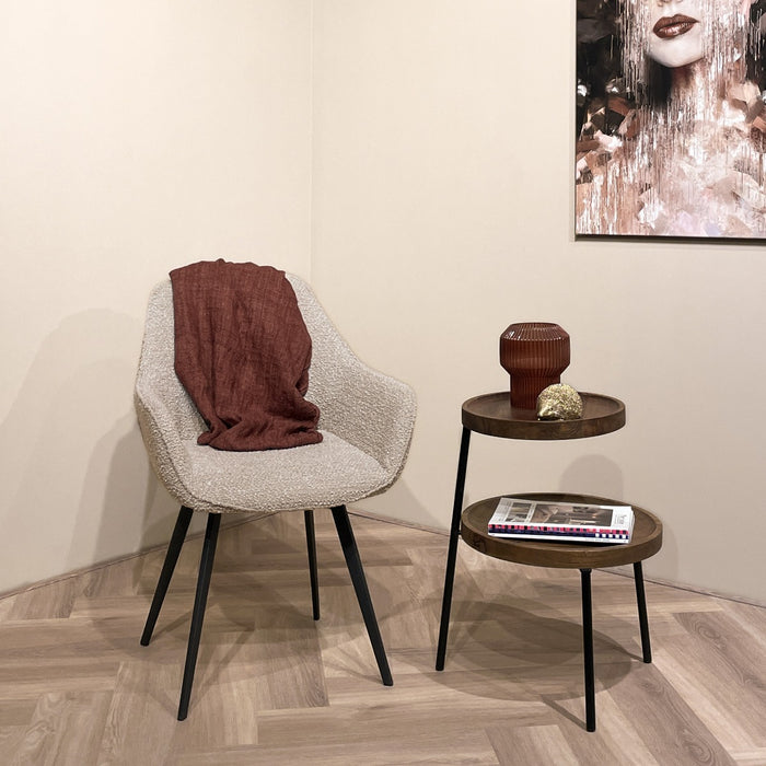 Bijzettafel Mangohout Naturel hout 45 cm-Bijzettafels-Brix