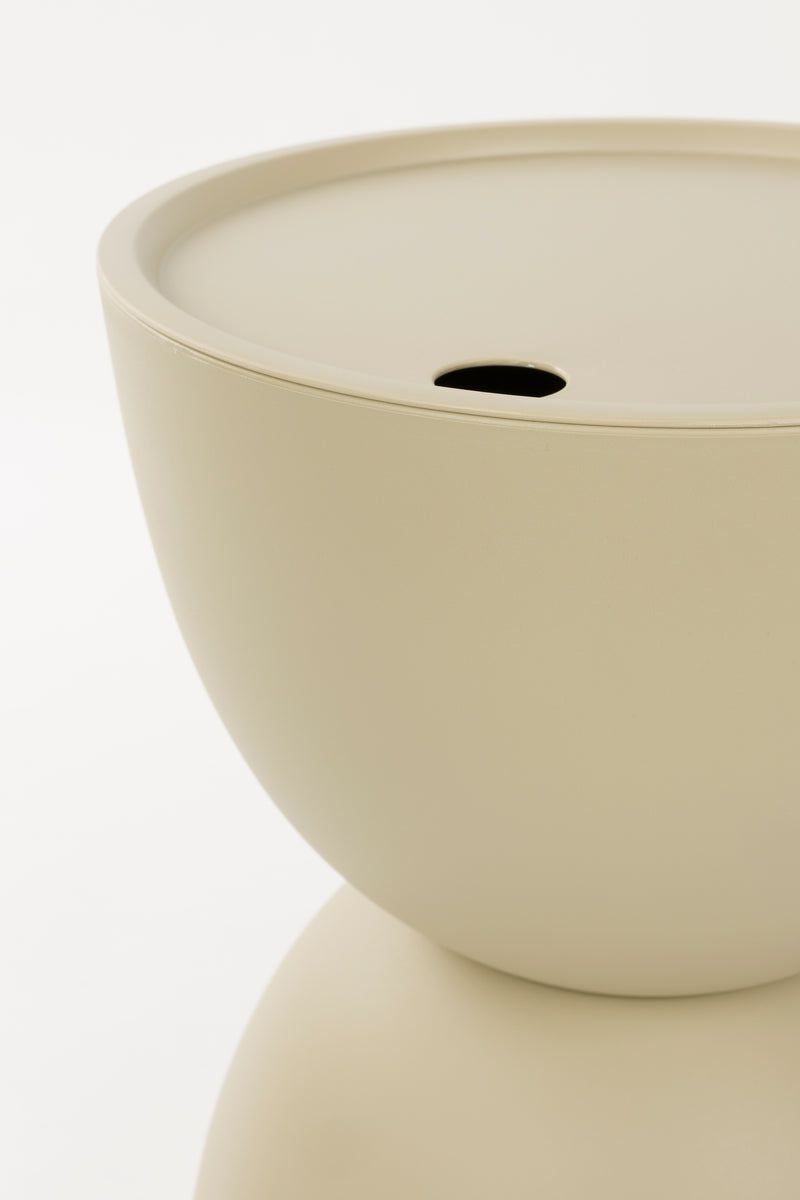 Bijzettafel Mara Beige Outdoor Polypropyleen Beige 34x34 cm-Bijzettafels-Creating Home