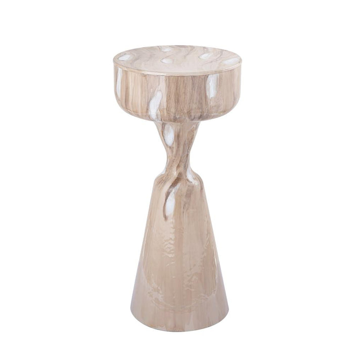 Bijzettafel Maran Crème Shiny Ironsidetable Rond L-Bijzettafels-PTMD