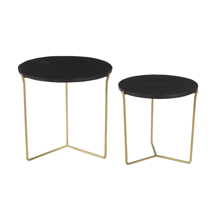 Bijzettafel Mason Mangohout Naturel hout 52 cm 52x52x53 cm-Bijzettafels-Livingfurn