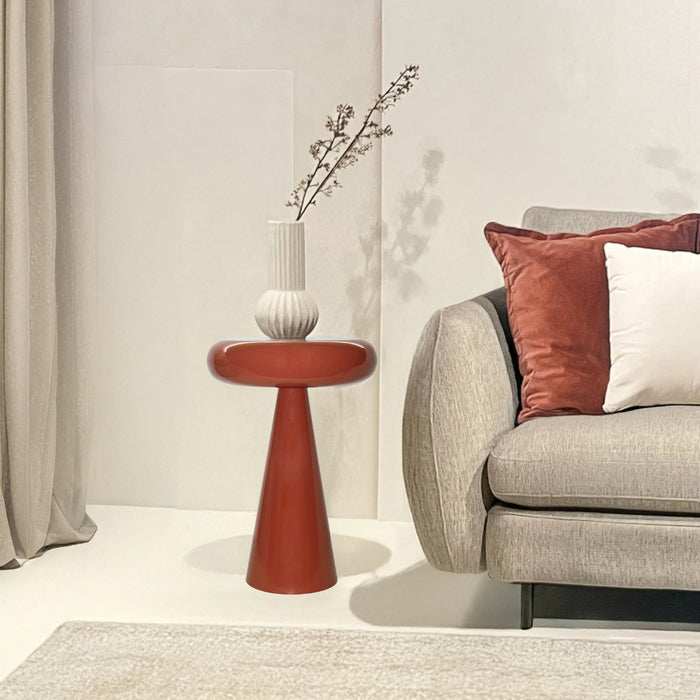 Bijzettafel Metaal Oranje 36 cm-Bijzettafels-Brix