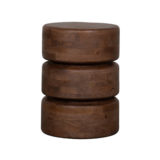 Bijzettafel Milly - Nature Smooth - Mangohout - 35 cm - Rond-Bijzettafels-LABEL51