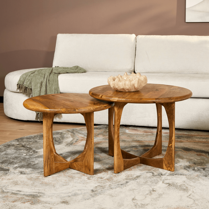 Bijzettafel Milou Naturel 60 cm 60x60x45 cm-Salontafels-Starfurn