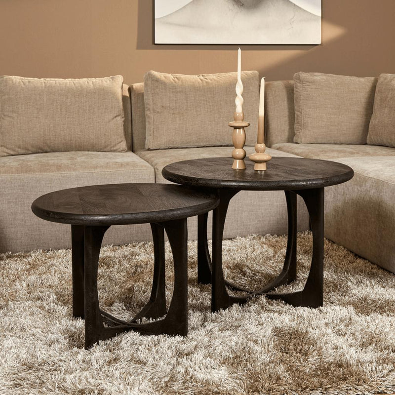 Bijzettafel Milou Zwart 60 cm 60x60x45 cm-Salontafels-Starfurn