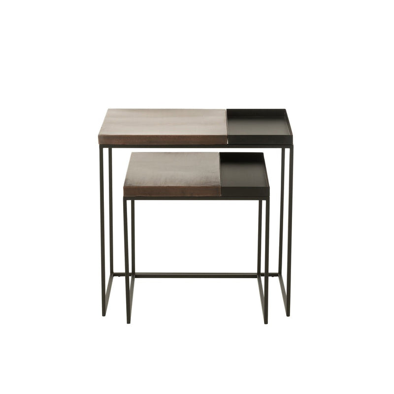 Bijzettafel Mix Ijzer 40x60 cm-Bijzettafels-J-Line