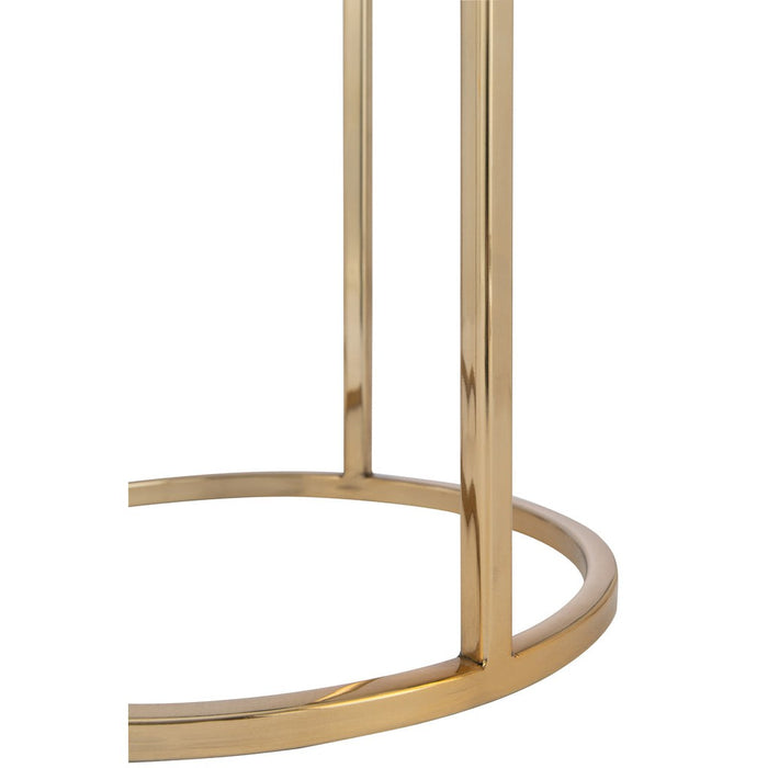 Bijzettafel Mix Staal 36 cm - Staal(30%),stone(70%) - 35983-Bijzettafels-J-Line