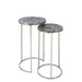 Bijzettafel Mix Staal 36 cm - Staal(30%),stone(70%) - 35984-Bijzettafels-J-Line