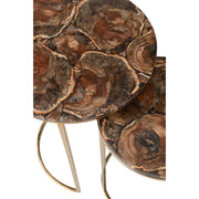 Bijzettafel Mix Stone 36 cm 35.5x35.5x61 cm-Bijzettafels-J-Line