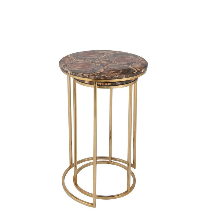 Bijzettafel Mix Stone 36 cm-Bijzettafels-J-Line