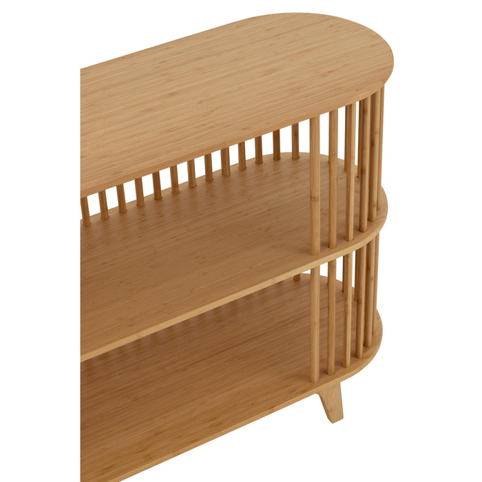 Bijzettafel Naturel Bamboe 37x120 cm-Bijzettafels-J-Line