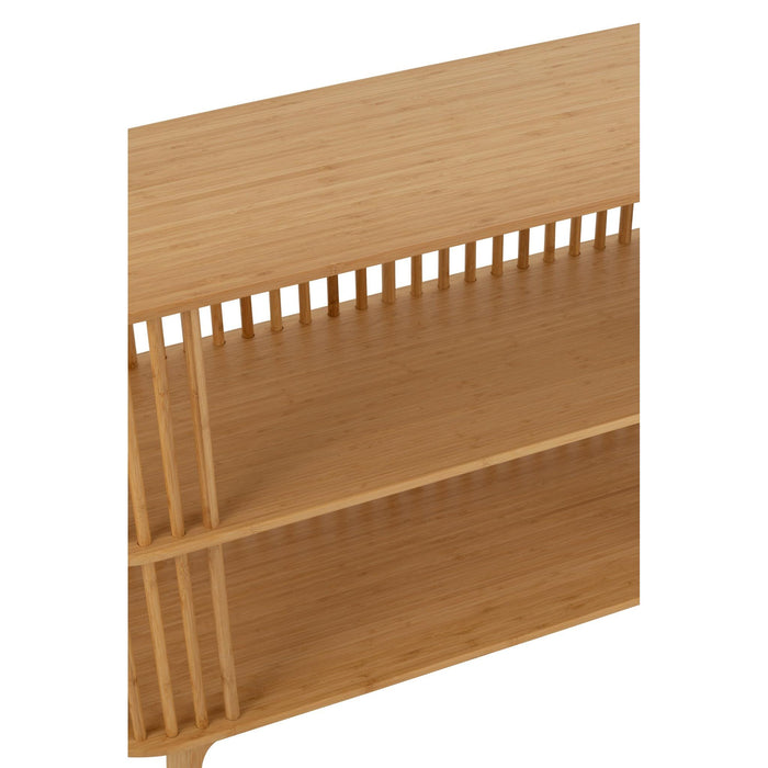 Bijzettafel Naturel Bamboe 37x120 cm-Bijzettafels-J-Line