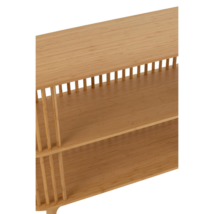 Bijzettafel Naturel Bamboe 37x120 cm-Bijzettafels-J-Line