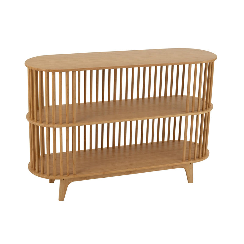 Bijzettafel Naturel Bamboe 37x120 cm-Opbergkasten-J-Line