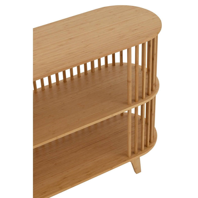 Bijzettafel Naturel Bamboe 37x120 cm-Opbergkasten-J-Line