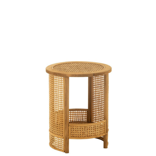 Bijzettafel Naturel Bamboe 40 cm 40x40x49.5 cm-Bijzettafels-J-Line