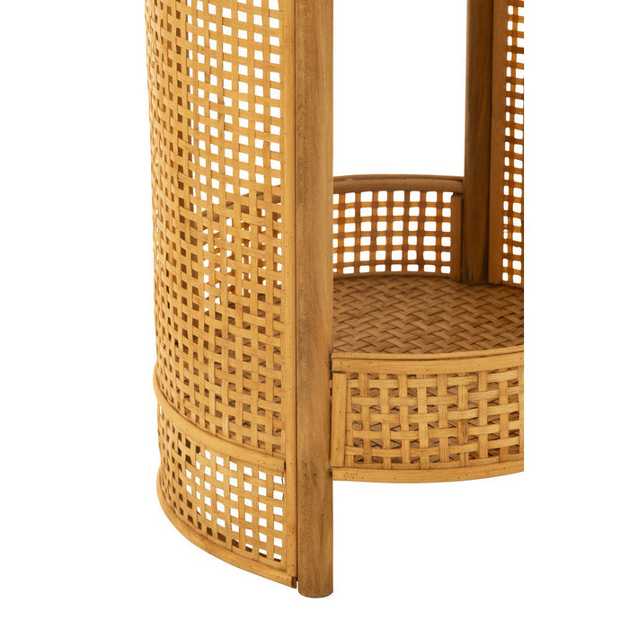 Bijzettafel Naturel Bamboe 40 cm-Bijzettafels-J-Line